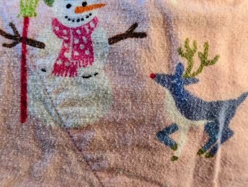 NICK & NORA Pink Pajama Top Cotton Sleep Shirt Sm Snowman Pockets Nostalgic - Picture 4 of 13