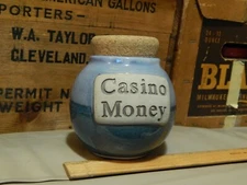 Tumbleweed Pottery *Handcrafted in North Carolina* [Coin Bank] CASINO MONEY 