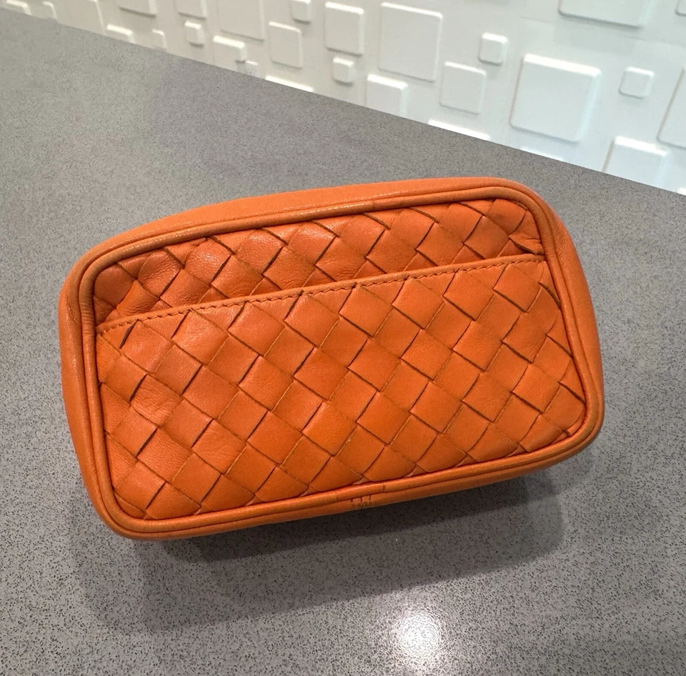 BOTTEGA VENETA Intrecciato Viaje Cuero Suave Cosmético Maquillaje Bolsa Bolso Foto 2 de 4