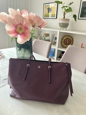 cocinelle Tote Leather Bag In Dark Purple