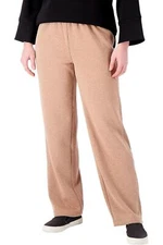 Isaac Mizrahi Live! Soho Plushed Back Pants w Ribbed Detail CafeAuLait