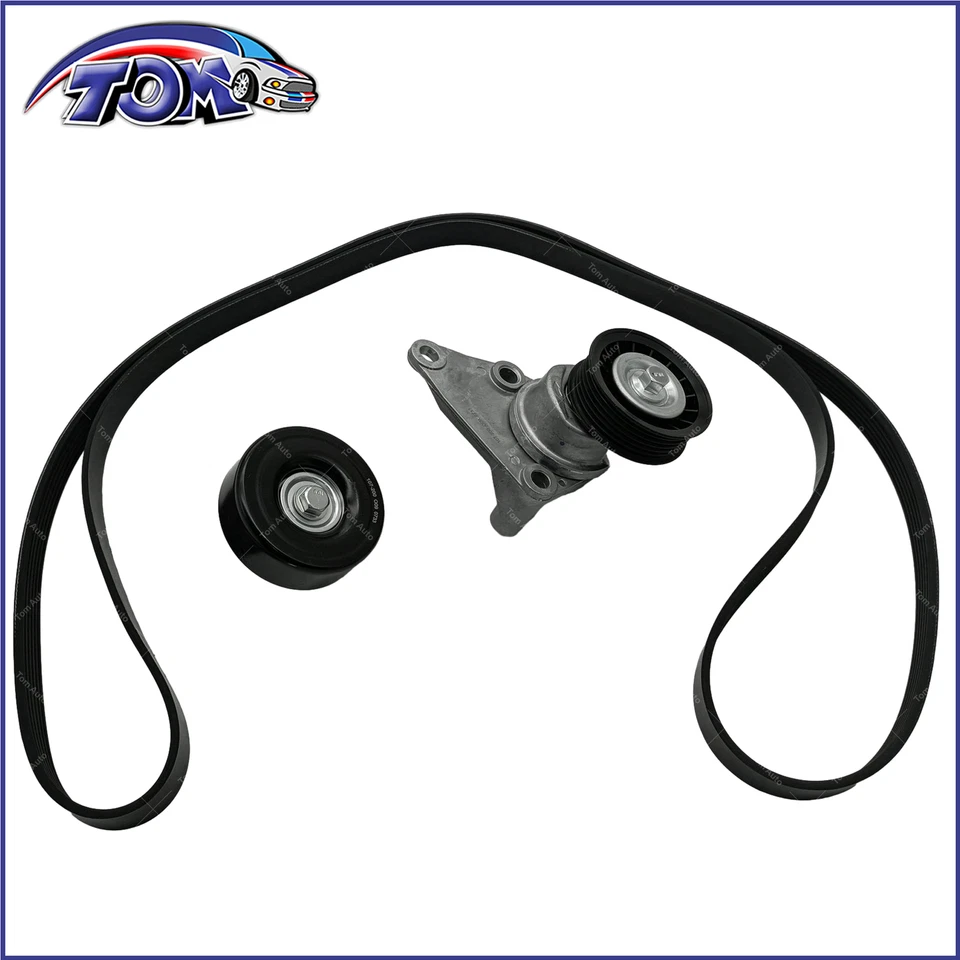 Engine Drive Belt Component Kit for Chevy Sierra 1500 Cadillac GMC Truck SUV - Image 2 of 4
