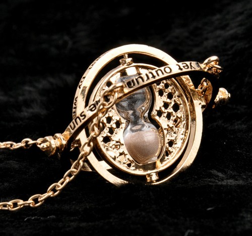 Harry Potter Time Turner Hermione Granger Rotating Spins Hourglass Necklace - 第 7/9 張圖片