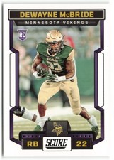 2023 Panini Score DeWayne McBride RC Minnesota Vikings #333