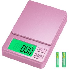 Taschenwaage Grammwaage Feinwaage K&uuml;che Schmuck Rosa 1000g 0,01g 7 Einheiten