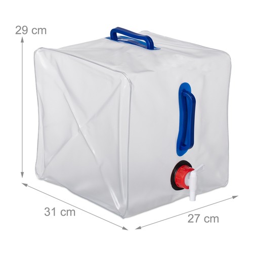 Wasserkanister faltbar, Kunststoffkanister 3er Set, Wassertank 20 l, Kanister - Bild 4 von 9