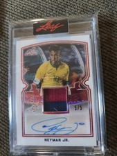 2021 Leaf Art Of Sport in the Game Used Patch Neymar Jr. Auto 5/5 VISUAL ART