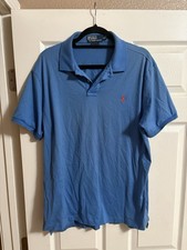 Polo by Ralph Lauren Men's Custom Fit Blue Short Sleeve Polo Shirt XL