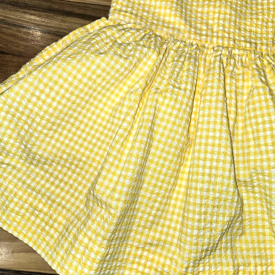 Ralph Lauren Gingham 2 Piece Set Girls Yellow White Size 18M Sleeveless - Image 3 of 4