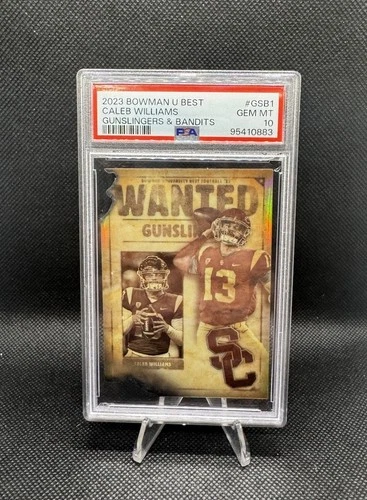 2023 Bowman U Gunslingers & Bandits Caleb Williams #GSB-1 Die Cut SP PSA 10