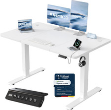 Höhenverstellbarer Schreibtisch Elektrisch 120x60cm USB Memory Stehpult Weiß