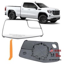 Right Passenger Side Heated Mirror Glass Compatible with Chevy Silverado 1500