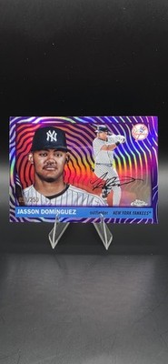 2025 Topps Chrome Platinum Jasson Dominguez Purple Vibration 051/250
