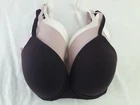 M&S Women's Bras Pink Purple White Full Cup Padded Non-Wired 3 Pack New