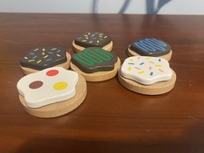 Melissa and Doug Wooden Slice Cookie Set 6 REPLACEMENT COOKIES  Icings