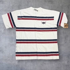 Vintage San Francisco Gear For Sports XL Mens Striped White T-Shirt NWT
