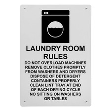 Laundry Room Rules Do Not Sign, 8.5 x 11 in" OSHA Compliant Housekeeping Sign