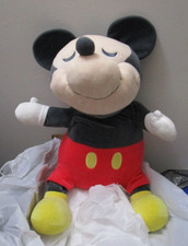 Vintage Disney Store Sleeping Mickey Mouse Large 23" Plush Stuffed Animal