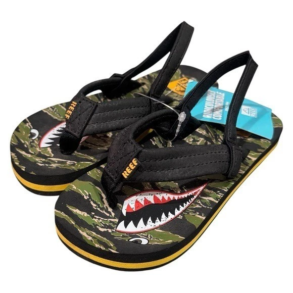 NUEVAS Sandalias Reef Little Ahi Tiger Shark Resort Vacaciones Playa Niño’s 11 Foto 4 de 4