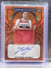 2024-25 Panini Obsidian #213 Kayshawn George Rookie Patch Auto Orange Flood /99