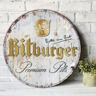 Bitburger Premium Pils Vintage Aluminum Tin Metal Signs Home Décor Beer Wall Art