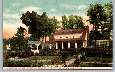Inniscarra House Chauncey Olcott Saratoga Springs NY Postcard 1900s