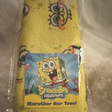 SpongeBob SquarePants Microfiber Hair Towel Yellow Character Print