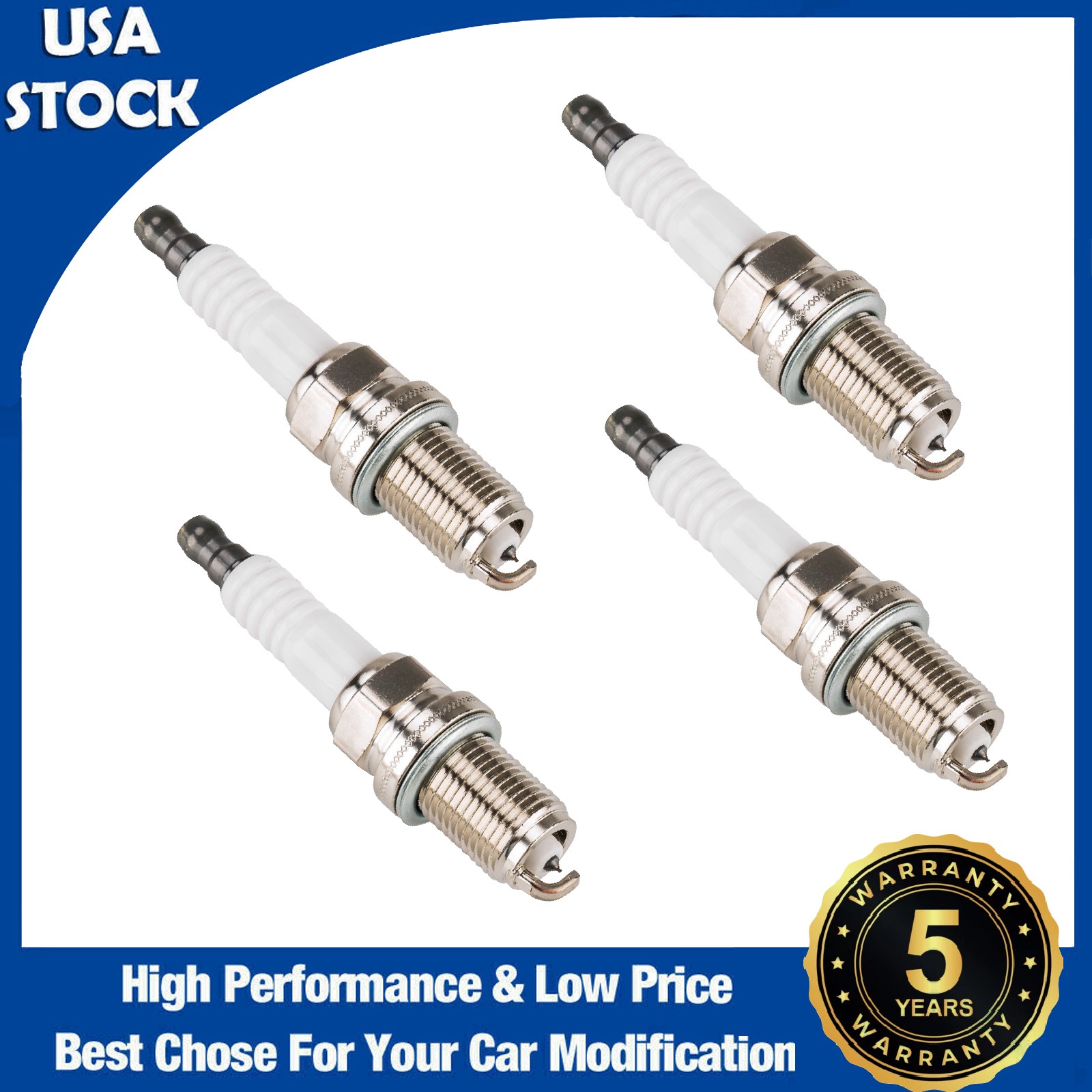 6 Pack Platinum Spark Plugs For 1993-2008 Toyota Corolla 1990-2002 Honda Accord