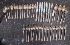 Holmes Edwards IS Inlaid Silverplate Flatware Silverware Romance Lot Of 41