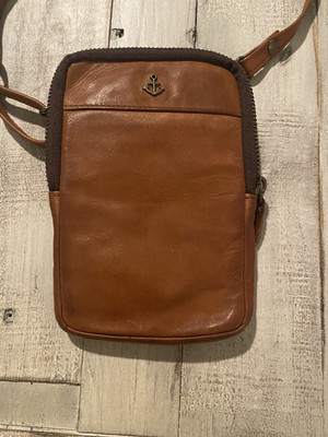 2nd HARBOUR Crossbody Bag Multi Carry Functionality Cognac Brown Leather  