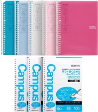 Kokuyo Campus Smart Ring Binders 5 Pack, B5 Binder Notebooks, 60 Sheets 