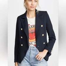 NWT LIONESS Palermo Blazer Jacket in Navy Gold Button size XL