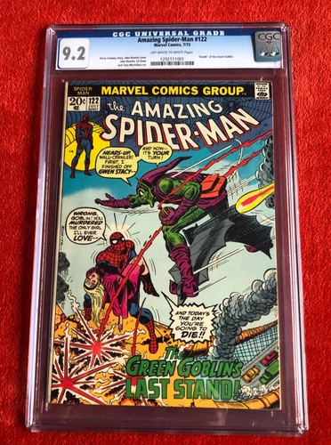 AMAZING SPIDER-MAN #122 CGC 9.2 Death of The GREEN GOBLIN Bronze Age Key