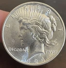 BRILLIANT! 1924 P Peace Silver Dollar ~ BU FROM MS PEACE Set ~ 90% Silver $1