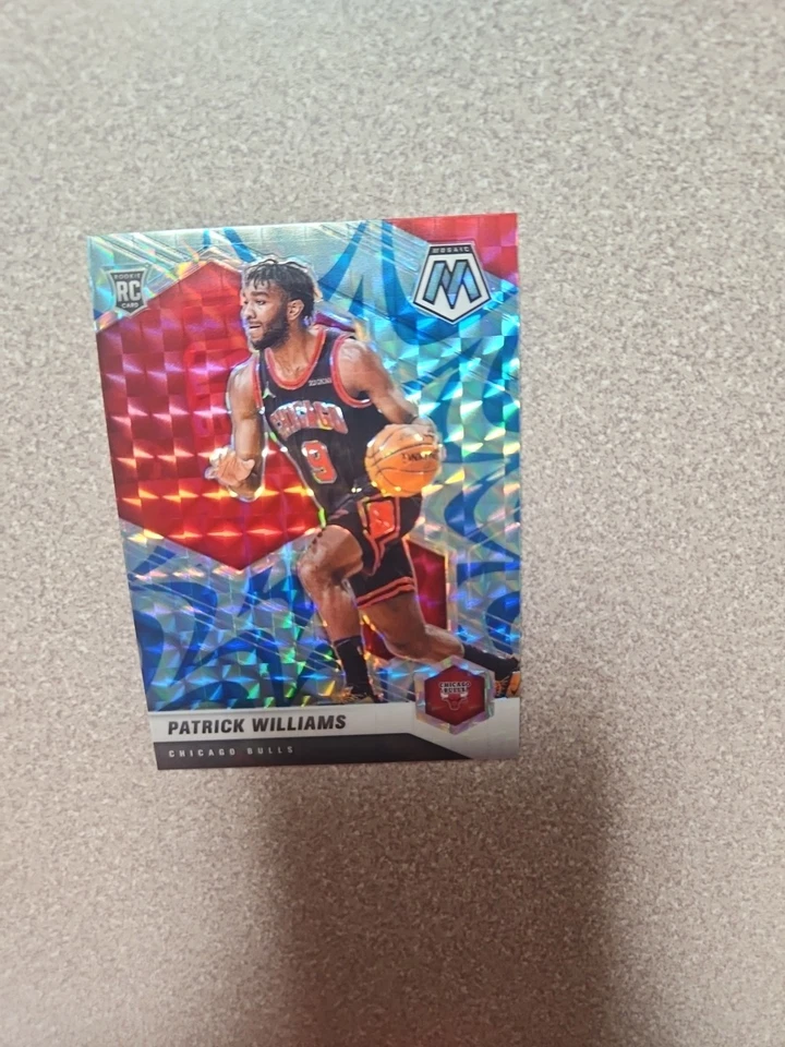 2020-21 Panini Mosaic Patrick Williams Blue Reactive Rookie Card Prizm Bulls - Image 4 of 4