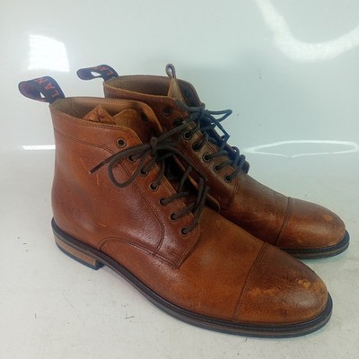 LANX Settle Acacia Distressed Leather Mens Derby Style Boots UK