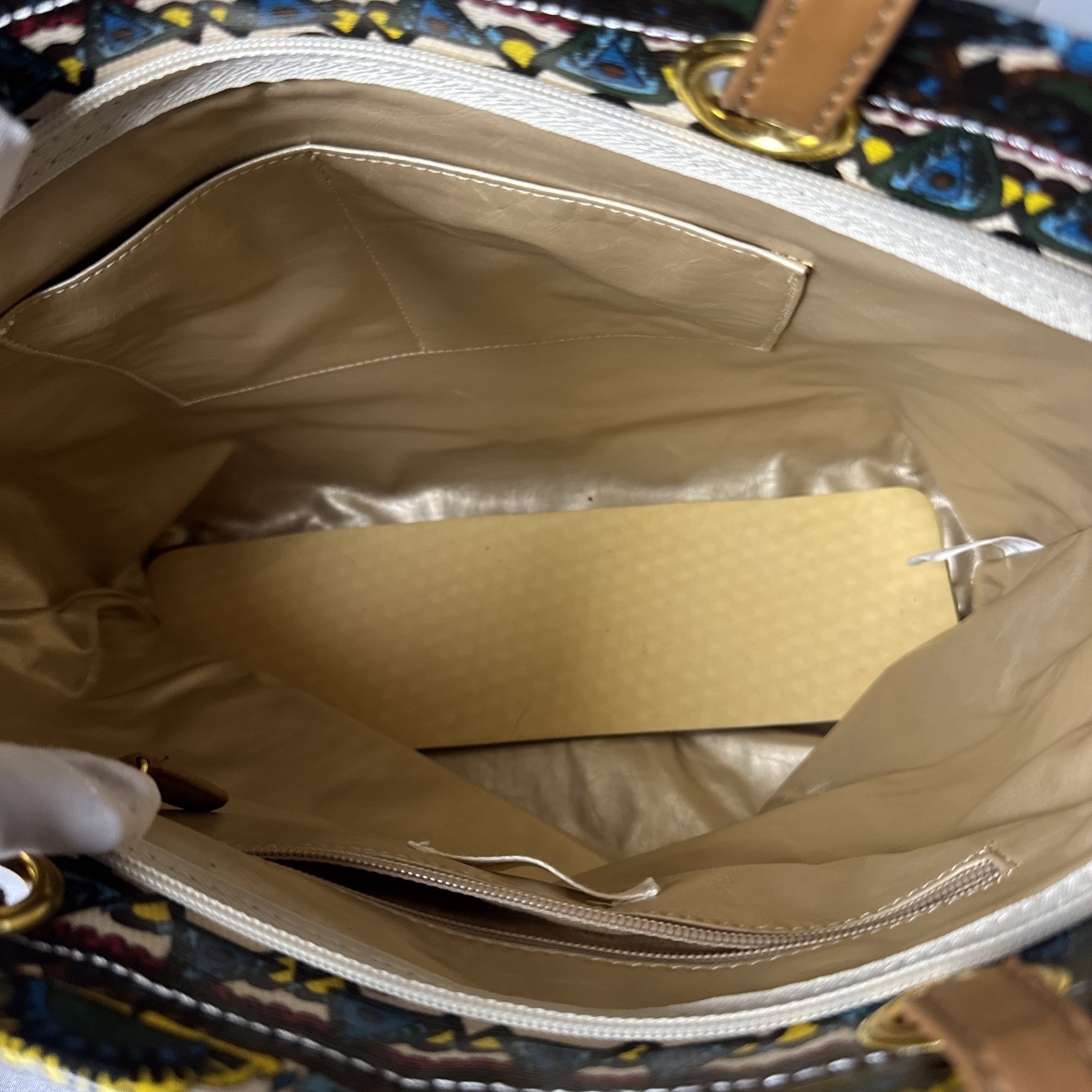 Stack Roots Multicolor Graphics Tote Bag With Bro… - image 6