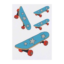 4 x 'Skateboard' Temporary Tattoos / Transfers TO00034355 