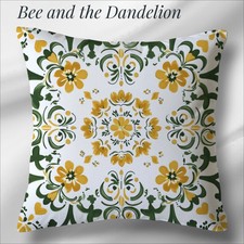 Image of Flower Floral Geometric Pattern Cushion COVER 45cms x 45cms