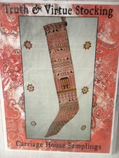 Carriage House Samplings TRUTH & VIRTUE STOCKING Ctd Cross Stitch Pattern