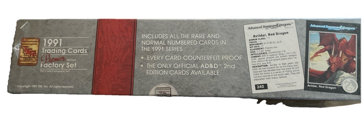 1991 TSR Advanced Dungeons Dragons Trading Cards Factory Set for