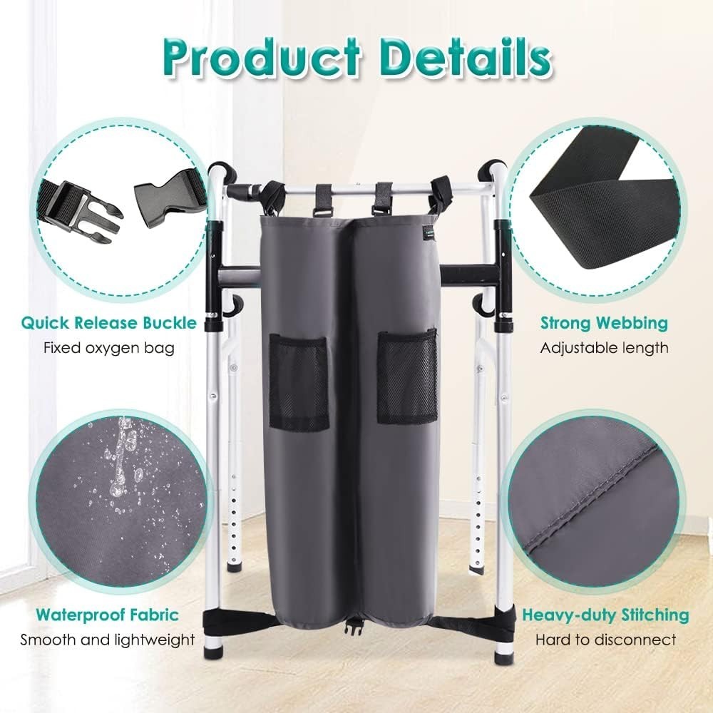 Oxygen Cylinder Holder Backpack – Portable Carry Bag for Wheelchair/Walker