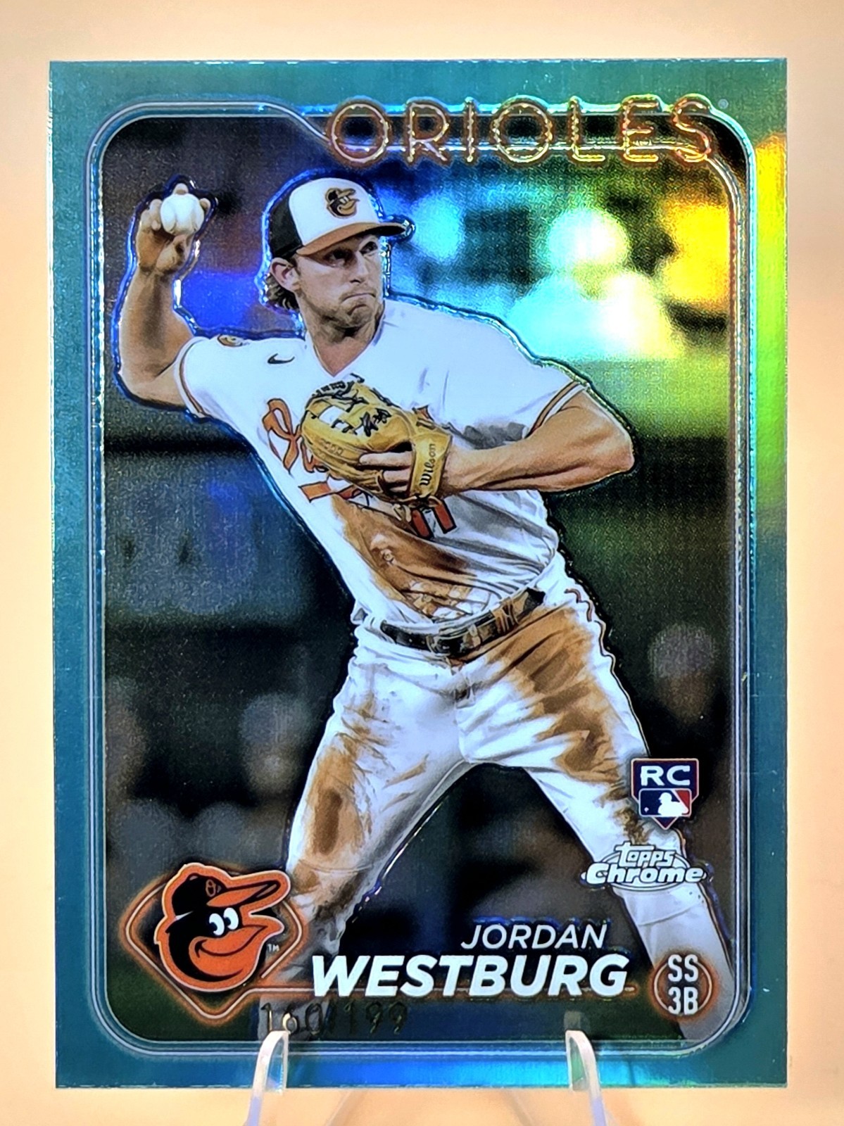 2024 Topps Chrome AQUA #160/199 Jordan Westburg #277 *ROOKIE* Baltimore Orioles!