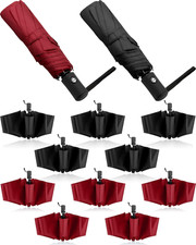 10 Pack Rain Umbrellas Bulk Automatic Open Close Collapsible Umbrella for Men Wo