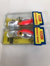 NOS (2) Storm Wiggle Warts, Chrome/Fluorescent Red Back - 3/8 oz.