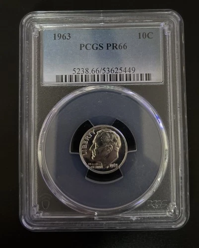 1963 10C Franklin Roosevelt Silver Dime PCGS PR66 Proof Slab Philadelphia