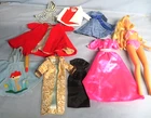 Large LOT Of 1960's Vintage TAGGED Barbie Clothing &1980s DOLL w/ PINK DRESS