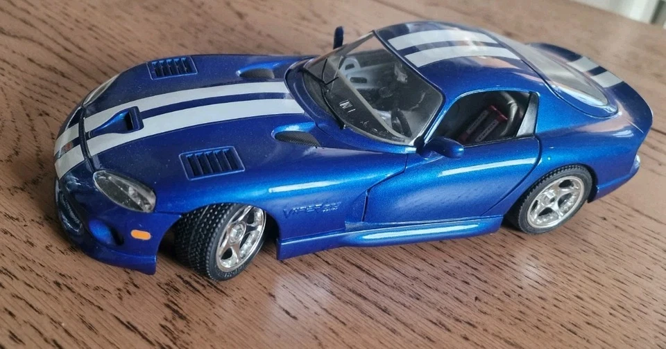 Burago Dodge Viper GTS COUPÈ 1/18 Blu 1996 Made In Italy - Immagine 3 di 4