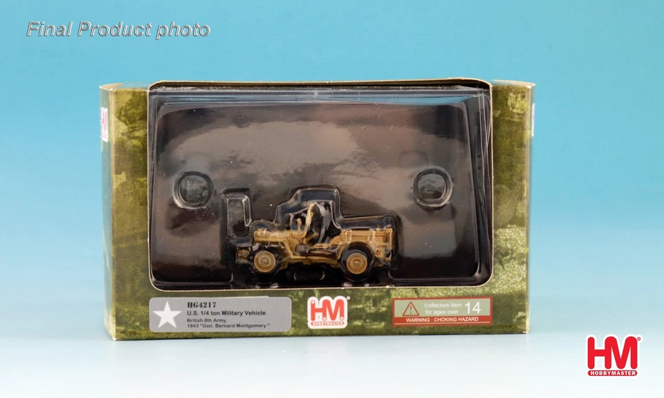 Hobby Master 1/72 HG4217 Willys Jeep British 8th Army, Gen. Bernard Montgomery - Immagine 2 di 4