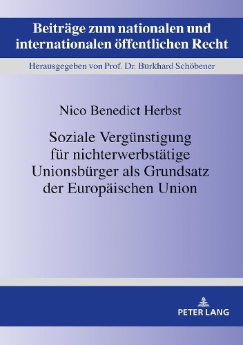 Nico Benedict H Soziale Verguenstigung Fuer Nichterwerbstaet